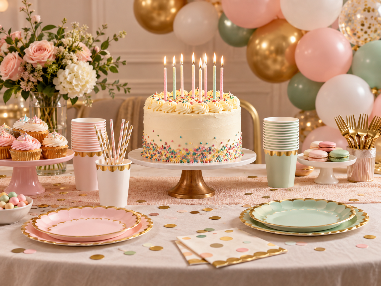 Birthday table set