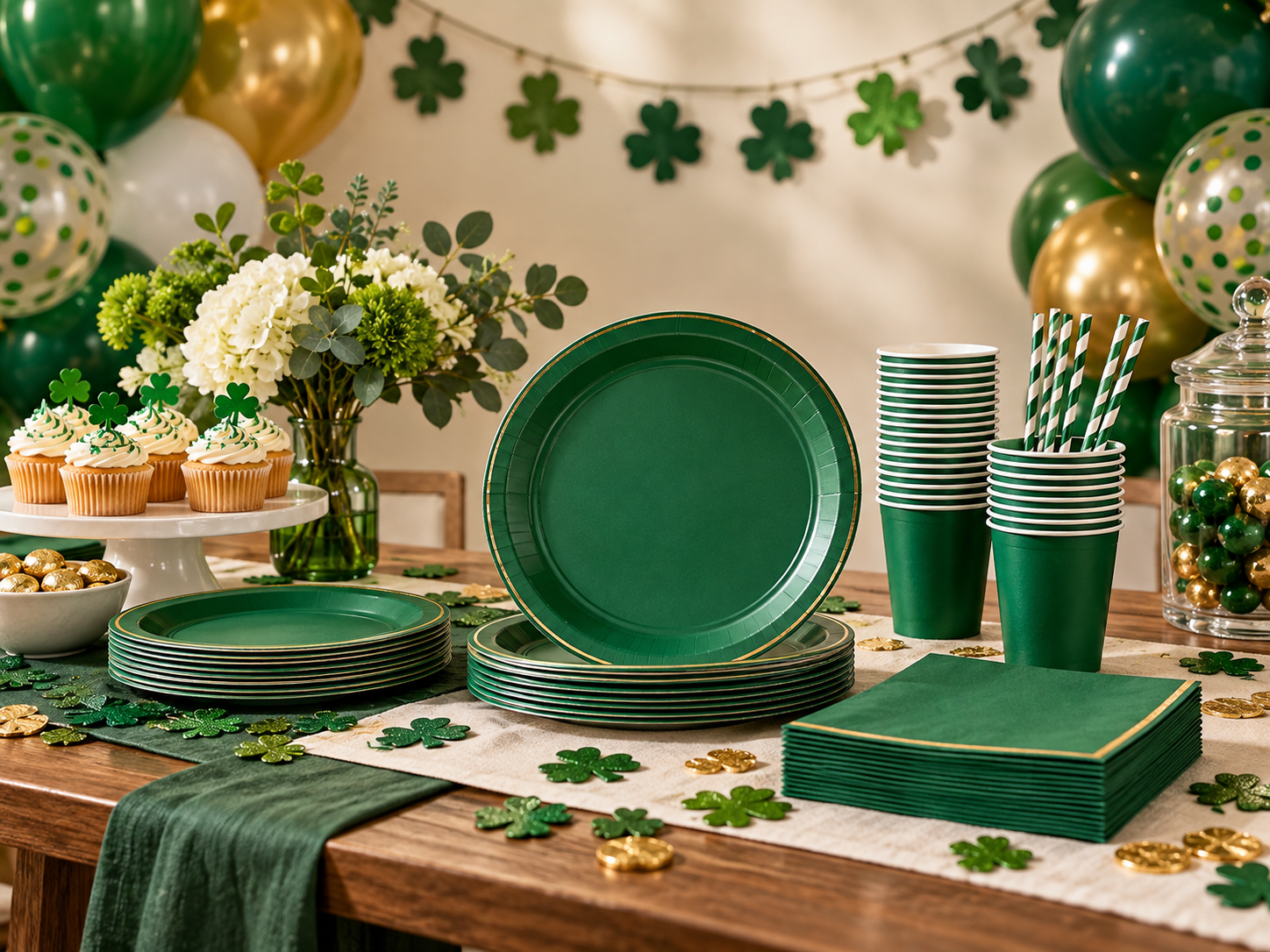 Green table set