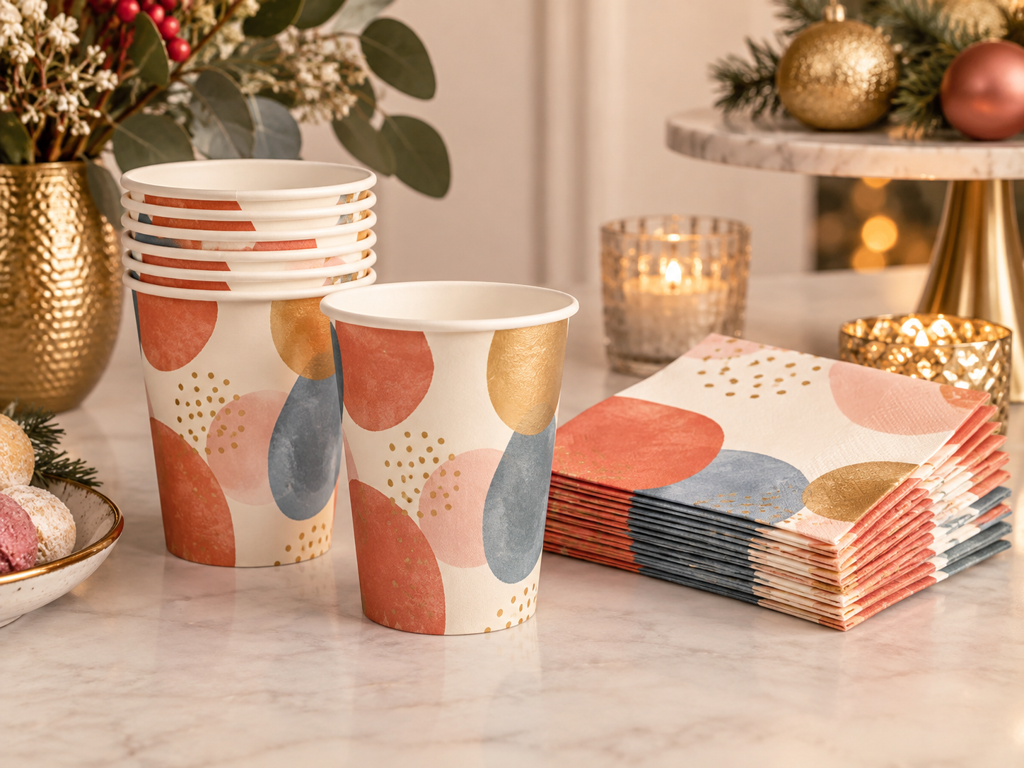 Cups and napkins